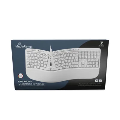 MediaRange kabelgeb. ergonomisch Multimedia Tastatur,1.8m