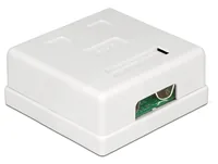 Delock Gehäuse Cat.6 LSA 2-fach - Detailfarbe: Weiss - Montage: Wand - Aufputz - Desktop - Serie: Standard - E-Nr.: 0 - Schirmung: Ja - Schnittstellen: 2x RJ-45 - LSA