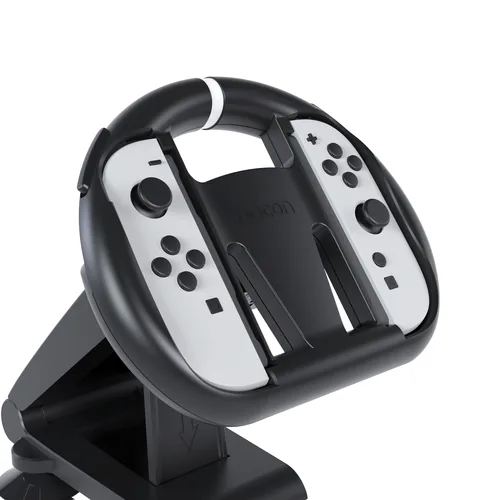 Nacon Faltbares Rad – schwarz [NSW2] - Verbindungsmöglichkeiten: Keine - Plattform: Nintendo Switch 2 - Controller Typ: Lenkrad - Detailfarbe: Grau - Schwarz