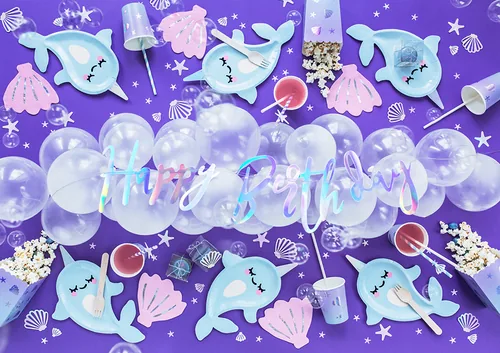 Partydeco Einwegteller Narwal 6 Stück - Produkttyp: Einwegteller - Materialtyp: Papier - Material: Pappe - Detailfarbe: Blau - Verpackungseinheit: 6 Stück