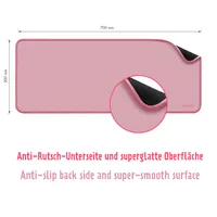 Logilink 70x30 cm XXL Schreibtischunterlage, pink
