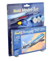 Revell Bausatz Model-Set Boeing 747-200 1:450 - Level: 3 - Ausführung: Zivil - Set: Ja - Massstab: 1:450 - Altersempfehlung ab: 10 Jahren