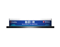 1x10 Verbatim BD-R Blu-Ray 25GB 6x Speed, white blue Cakebox