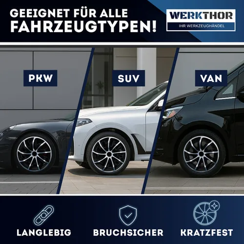 Werkthor Radzierblende Werkthor Radkappen 13 Zoll 4er Set 13 - Grösse: 13  - Detailfarbe: Schwarz - Silber