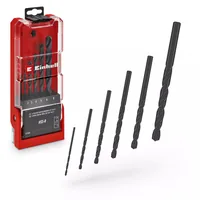 Einhell Metallbohrer-Set HSS-R 6tlg LS - Set: Ja - Für Material: Blech - Aluminium - Kunststoff - Bohrerschaft: Zylinderschaft - Bohrertyp: Metallbohrer-Set - Bohrlochdurchmesser: 2-8 mm