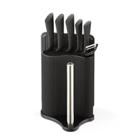 Maestro MR-1413-BLACK posata da cucina e set di coltelli 8 pz