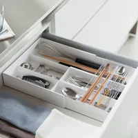 Yamazaki Besteckkasten TOWER Weiss - Detailfarbe: Weiss - Ausziehbar: Ja - Material: Kunststoff