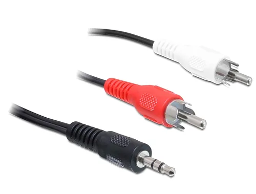 DeLOCK 84000 audio cable 1.5 m 2 x RCA 3.5mm Black