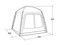 Outwell Pavillon Dakota Shelter M - Nachhaltigkeit: PFC-frei - Anwendungsbereich: Outdoor - Produkttyp: Pavillon - Detailfarbe: Grau - Material: Fiberglas - Polyester - Widerstandsfähigkeit: Spritzwassergeschützt - UV Schutz