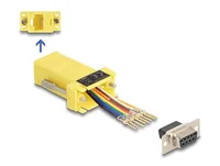 DELOCK Adapter D-Sub9 -> RJ45 BuBu Montagesatz gelb