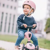 Scoot and Ride Kinderhelm Rose Rosa, XXS-S - Einsatzbereich: City - Altersgruppe: Kinder - Verschluss: Magnetraster - Helmtyp: Halbschale - Nachhaltigkeit: Nicht angegeben - Kopfumfang von: 45 cm