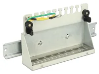 Delock Netzwerkpanel 8 Port Keystone Desktop grau - Detailfarbe: Grau - Montage: Wand - DIN-Rail - Desktop - Serie: Standard - E-Nr.: 0 - Schirmung: Ja - Schnittstellen: Keystone
