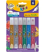 BIC Glitter Glue Metallic 893269 6 Farben