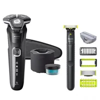 Philips SHAVER Series 5000 S5898/79 rasoir pour homme Rasoir rotatif Tondeuse Chrome