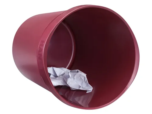 HAN Papierkorb Karma 18 l, Dunkelrot - Fassungsvermögen: 18 l - Höhe: 35 cm - Anzahl Behälter: 1 - Material: Recycling-Kunststoff - Detailfarbe: Dunkelrot - Form: Rund