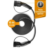 EV Buddy Ladekabel Charge 11 Tesla Edition Typ 2 11 kW, 6 m - Kabellänge: 6 m - Ladeleistung: 11 kW - Stromstärke: 16 A - Anschluss Seite B: Typ 2 - Anschluss Seite A: Typ 2