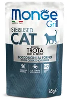 Monge Nassfutter Grill Sterilised Forelle, 85 g - Tierbedürfnis: Gewichtskontrolle - Geschmacksrichtung: Fisch - Zertifikate: Keine Zertifizierung - Fleischsorte: Forelle - Futtereigenschaft: Getreidefrei - Ohne künstliche Zusätze - Kastriert / Sterilisie