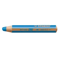 STABILO Farbstifte Woody 3 in 1 Mittelblau - Anwender: Kreativbedarf - Set: Nein - Detailfarbe: Hellblau - Eigenschaft-Stift: Deckend - Wasservermalbar - Farbstifte & Wachsmalstifte-Art: Farbstifte