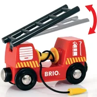 World Feuerwehr-Leiterfahrzeug (rot/gelb, mit Licht & Sound)