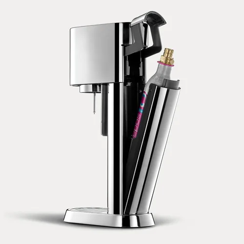 Sodastream Wassersprudler Enso mit Quickconnect und Flasche Silber - Breite: 16.1 cm - Höhe: 45 cm - Tiefe: 27.2 cm - Detailfarbe: Silber - Passender Zylinder: 60 l - Im Lieferumfang enthaltene Flaschen: 1