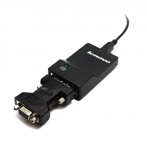 Lenovo USB 3.0 - DVI/VGA adaptateur graphique USB 2048 x 1152 pixels Noir