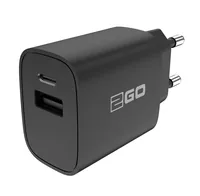 2GO Ladegerät 20W 2-Port 1x USB-A u. 1x USB-C schwarz