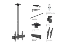 Multibrackets Deckenhalterung MBC1U Professional - Detailfarbe: Schwarz - Eigenschaften: 2-Sektionen - Deckenmontage - Modular erweiterbar - Neigbar - Maximale Bildschirmgrösse: 75 - Maximale Tragkraft: 50 kg