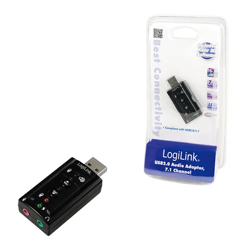 Logilink Soundkarte USB 7.1 Surround Sound Effekte