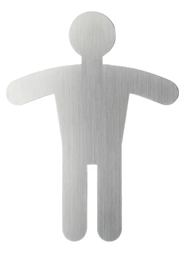 DURABLE PICTO WC-Symbol: Herren HxB120x91mm silber