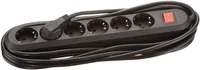 Bachmann Steckdosenleiste SMART 6-fach, schwarz 1,5m, mit Schalter