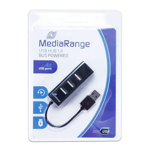 MediaRange MRCS502 interface hub 480 Mbit/s Black