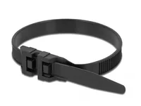 Delock Kabelbinder mit Doppelkopf L 250 x B 9 mm schwarz 10 Stück