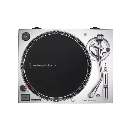 Audio-Technica AT-LP120X Direktangetriebener Plattenspieler, silber