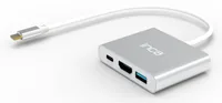 Inca ITPC-04T hub di interfaccia USB tipo-C 5000 Mbit/s Argento, Bianco
