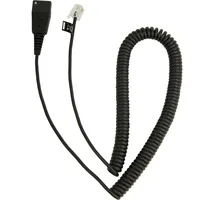 CABLE W/ QD TO RJ10 PLUG SPIRAL CALLMASTER V VI 0.5-2M/PLX A22