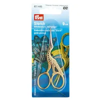 Prym Stickschere 9 cm Storch - Verpackungseinheit: 1 Stück - Detailfarbe: Gold - Produkttyp: Stickschere