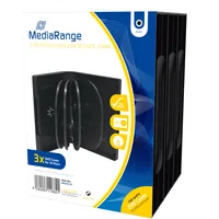 MediaRange DVD-Leerhülle für 10 Dics 33mm schwarz 3pcs
