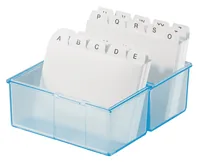 HAN Karteibox A8, Blau/Transparent - Medienformat: A8 - Material: Kunststoff - Polystyrol (PS) - Detailfarbe: Transparent - Blau