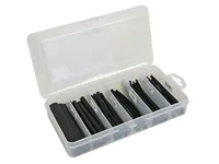 Velleman Schrumpfschlauch Set 2.4 bis 12.7 mm Duchmesser, 85 Stück - Detailfarbe: Schwarz - Länge: 0.1 m - Durchmesser: 4.8 mm - 9.5 mm - 12.7 mm - 3.2 mm - 6.4 mm - 2.4 mm - Material: Polyolefin