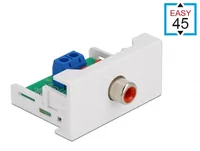 Delock Easy 45 Modul 22.5 x 45 mm Spezial - Cinch - Kabeltyp: Adapter - Audioanschluss Seite A: Spezial - Audioanschluss Seite B: Cinch - Audiokanäle: 1