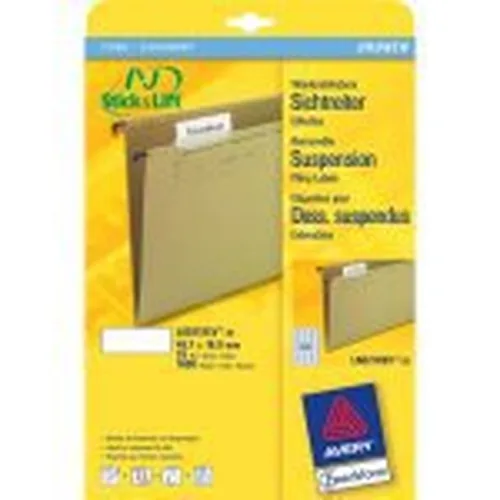 AVERY ZWECKFORM Etiketten 45,7x16,9mm L6021REV2 Sichtreiter 1600 Stück
