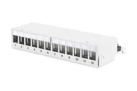 DIGITUS Patchpanel 1HE 12-Port Modular Desktop SOHO grau
