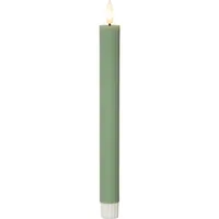 Star Trading LED-Stabkerzen Set Flamme Stripe, 25 cm, Grün, 2 Stück - Betriebsart: Batteriebetrieb - Fernbedienung: Nein - Aussenanwendung: Nein - Höhe: 25 cm - Timerfunktion: Ja - Set: Ja