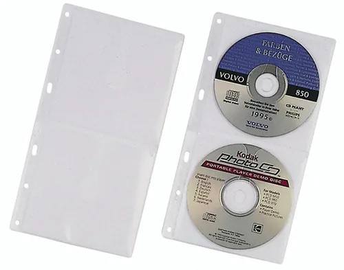 DURABLE CD-Hüllen für 2 CDsDVDs transparent 5 Stck