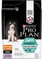 Purina Pro Plan Trockenfutter M/L Adult Sens. Dig. Grainfree Truth., 2.5 kg - Tierbedürfnis: Verdauung - Magen & Darm - Geschmacksrichtung: Geflügel - Zertifikate: Keine Zertifizierung - Fleischsorte: Truthahn - Futtereigenschaft: Keine besondere Futterei