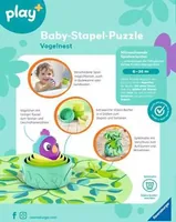 play+ Baby-Stapel-Puzzle Vogelnest - Altersempfehlung ab: 6 Monaten - Material: Silikon - Stoff - Nachhaltigkeit: FSC® - Detailfarbe: Mehrfarbig