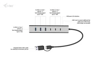 I-TEC USB-C/USB-A Charging Metal HUB - 7 Port - 3x USB-C 3.2 Gen. 1 - 4x USB-A 3.2 Gen. 1
