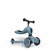 Scoot and Ride Scooter Highwaykick 1 Steel - Altersempfehlung ab: 1 Jahr - Ausstattung: Höhenverstellbarer Sitz - Fussbremse - Reifentyp:  Kunststoffreifen - Eigenschaften: Keine Eigenschaft - Zertifikate: Keine Zertifizierung - Belastbarkeit: 50 kg