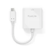 PureLink Adapter IS190 USB Type-C - DVI-I, Weiss - Kabeltyp: Adapter - Videoanschluss Seite A: USB Type-C - Videoanschluss Seite B: DVI-I