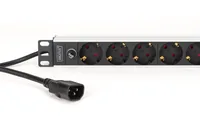Digitus DN-95437 unité de distribution d'énergie 9 sortie(s) CA 1U Noir, Argent